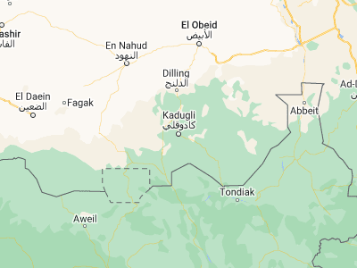 Map showing location of Kadugli (11.01667, 29.71667)
