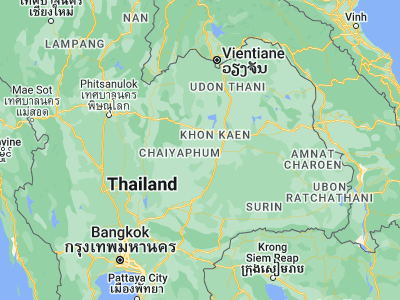 Map showing location of Kaeng Khro (16.10864, 102.25808)