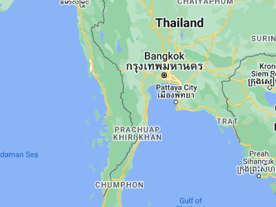 Map showing location of Kaeng Krachan (12.90742, 99.64795)