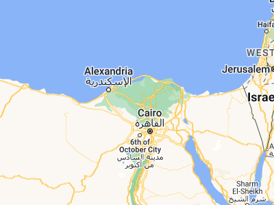 Map showing location of Kafr az Zayyāt (30.8248, 30.81805)