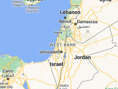 Map showing location of Kafr Zībād (32.22584, 35.07179)