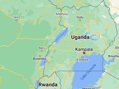 Map showing location of Kagadi (0.96056, 30.79667)
