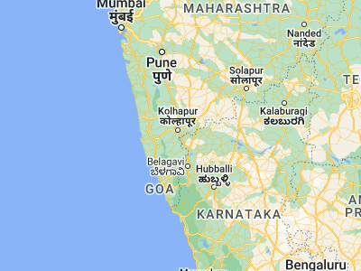 Map showing location of Kāgal (16.58333, 74.31667)