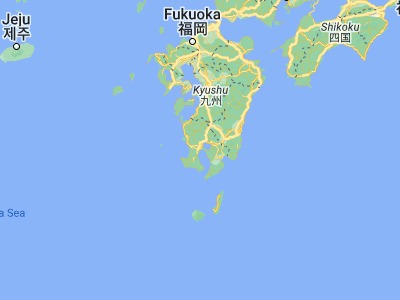 Map showing location of Kagoshima (31.56018, 130.55814)