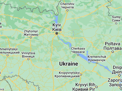Map showing location of Kaharlyk (49.86233, 30.82815)