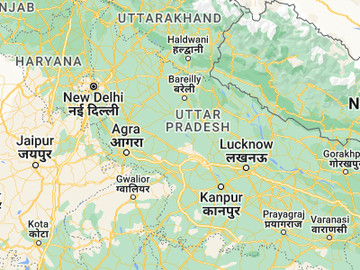 Map showing location of Kaimganj (27.55497, 79.33747)