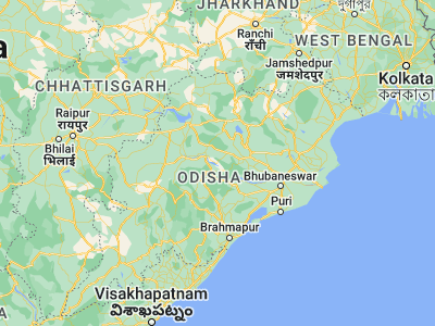 Map showing location of Kaintarāgarh (20.71667, 84.53333)