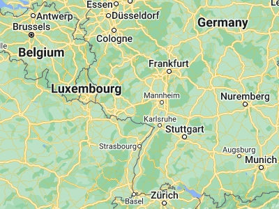 Map showing location of Kaiserslautern (49.443, 7.77161)