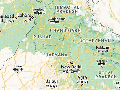 Map showing location of Kaithal (29.8019, 76.39667)