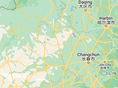 Map showing location of Kaitong (44.81351, 123.15)