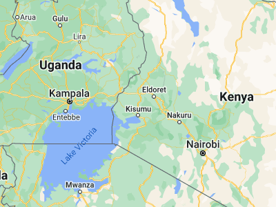 Map showing location of Kakamega (0.28422, 34.75228)