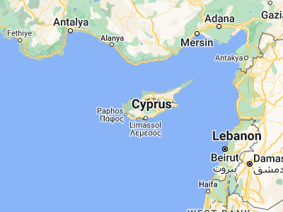 Map showing location of Kakopetria (34.99167, 32.90417)
