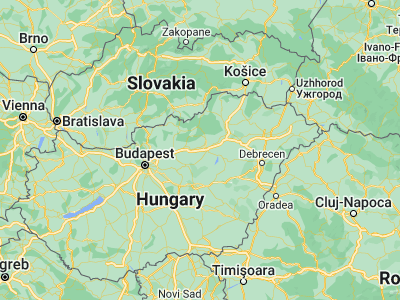 Map showing location of Kál (47.73333, 20.26667)