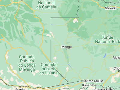 Map showing location of Kalabo (-14.97004, 22.68138)