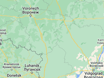 Map showing location of Kalach (50.4258, 41.0261)