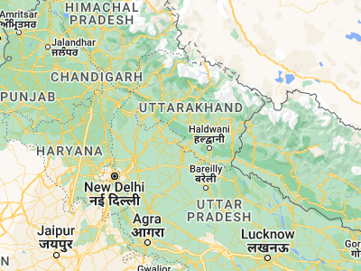 Map showing location of Kālāgarh (29.47737, 78.78513)