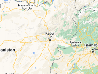 Map showing location of Kalakān (34.78371, 69.15001)
