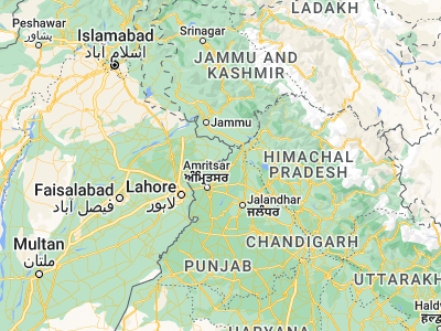 Map showing location of Kalanaur (32.01227, 75.15063)
