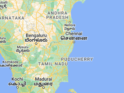 Map showing location of Kalavai (12.77029, 79.41999)