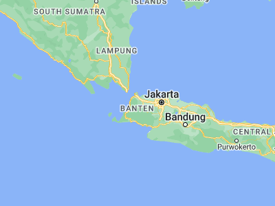 Map showing location of Kalibuntu (-6.2134, 106.1138)