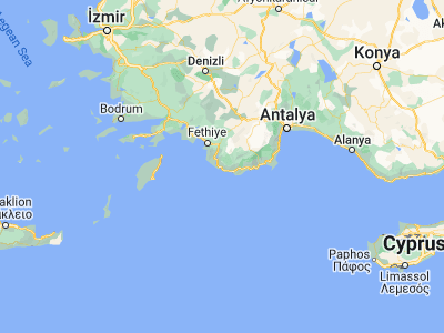 Map showing location of Kalkan (36.2651, 29.41369)