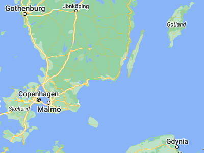 Map showing location of Kallinge (56.23333, 15.28333)