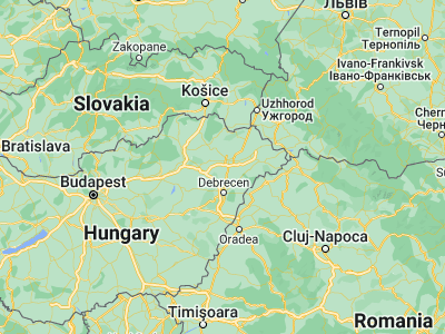 Map showing location of Kálmánháza (47.88333, 21.58333)
