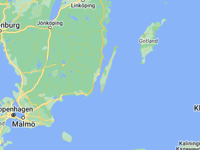 Map showing location of Kalmar (56.66157, 16.36163)