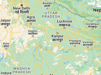 Map showing location of Kālpi (26.11667, 79.73333)