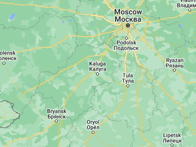Map showing location of Kaluga (54.5293, 36.27542)