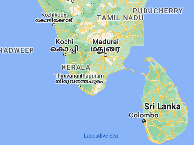 Map showing location of Kalugumalai (9.15, 77.71667)
