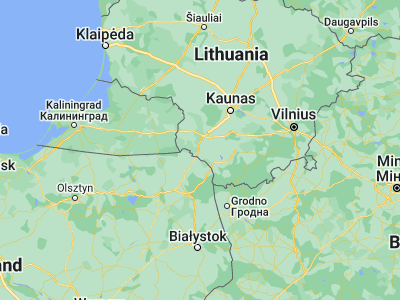 Map showing location of Kalvarija (54.4, 23.23333)