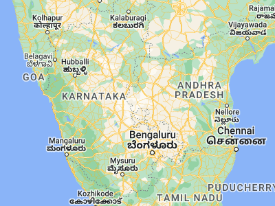 Map showing location of Kalyandurg (14.54519, 77.10552)
