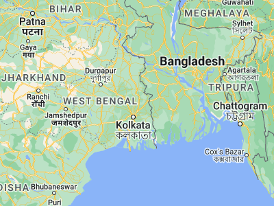 Map showing location of Kalyani (22.98333, 88.48333)