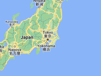 Map showing location of Kamagaya (35.77674, 140.00075)