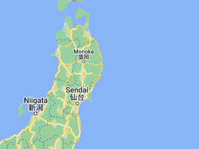 Map showing location of Kamaishi (39.26667, 141.88333)