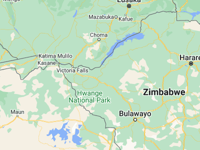 Map showing location of Kamativi Mine (-18.31563, 27.05728)