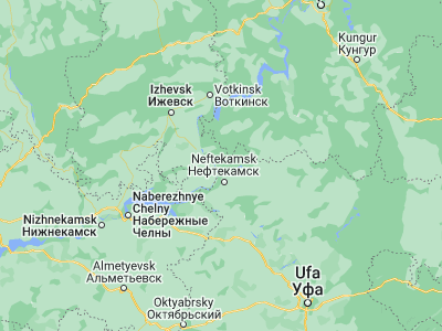 Map showing location of Kambarka (56.2666, 54.2056)