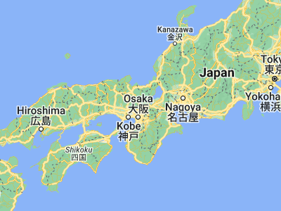 Map showing location of Kameoka (35, 135.58333)