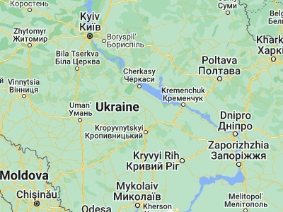 Map showing location of Kamianka (49.0318, 32.10396)