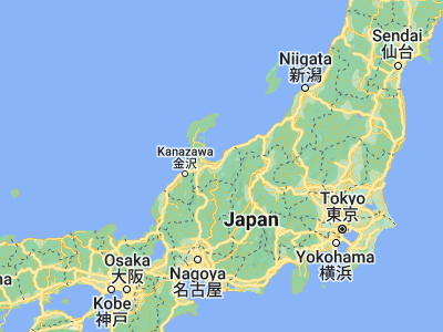 Map showing location of Kamiichi (36.7, 137.36667)