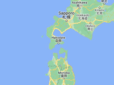 Map showing location of Kamiiso (41.81667, 140.65)