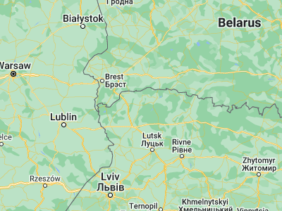Map showing location of Kamin’-Kashyrs’kyy (51.62412, 24.95864)