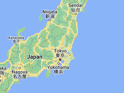 Map showing location of Kaminokawa (36.43333, 139.91667)