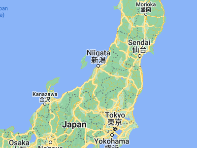 Map showing location of Kamo (37.65, 139.05)