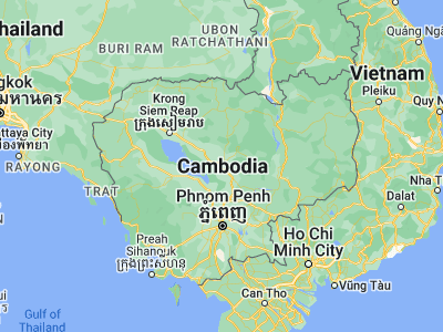 Map showing location of Kâmpóng Thom (12.71112, 104.88873)