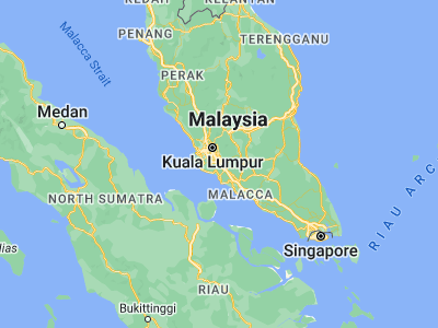 Map showing location of Kampung Baharu Nilai (2.8033, 101.7972)