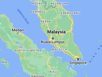 Map showing location of Kampung Baru Subang (3.15, 101.53333)