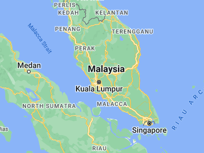 Map showing location of Kampung Bukit Tinggi (3.35, 101.81667)