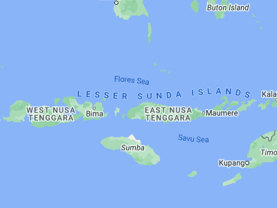 Map showing location of Kampungbajo (-8.3457, 120.1481)